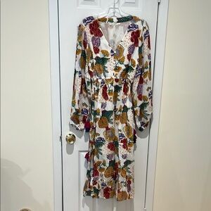 Roller Rabbit White Floral Bohemian Dress
